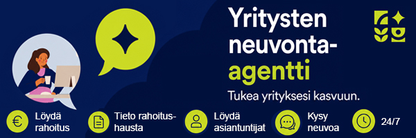 Yritysten neuvonta-agentti - löydä rahoitus, tieto rahoitushauista, löydä asiantuntijat. kysy neuvoa, 24/7.